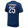 Paris Saint-Germain Nuno Mendes 25 Domácí 2024-25 - Fotbalové Dresy (S/S)